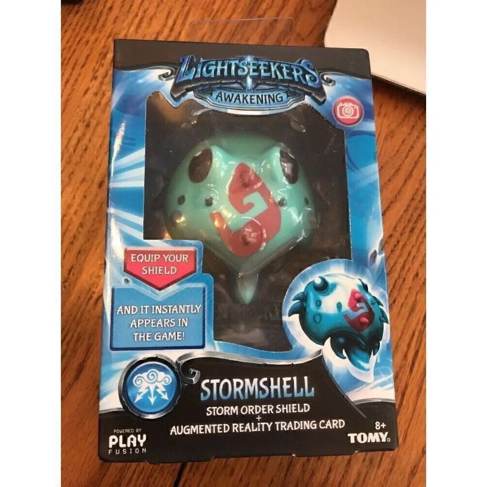 Tomy Lightseekers Awakening Stormshell Storm Order Shield + AR Trading Card NIB